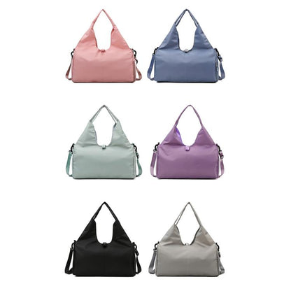 Yoga Gym Bag Handheld Luggage Bag Large Capacity Wear-resistant Travel Bag(Gray) by bashfashion