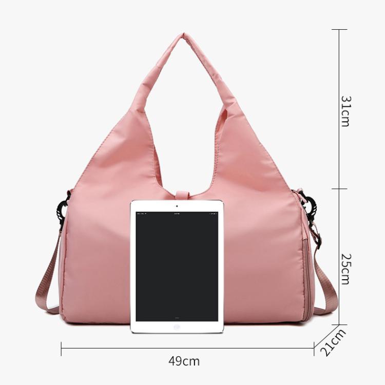 Yoga Gym Bag Handheld Luggage Bag Large Capacity Wear-resistant Travel Bag(Pink) by bashfashion