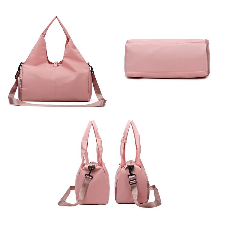 Yoga Gym Bag Handheld Luggage Bag Large Capacity Wear-resistant Travel Bag(Pink) by bashfashion