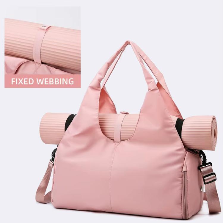 Yoga Gym Bag Handheld Luggage Bag Large Capacity Wear-resistant Travel Bag(Pink) by bashfashion