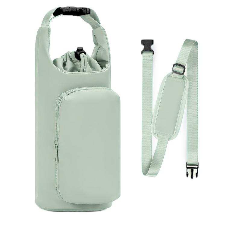 Oxford Cloth Outdoor Sports Water Bottle Cover Handheld Backpack Portable Thermos Mug Bag(Green) by bashfashion