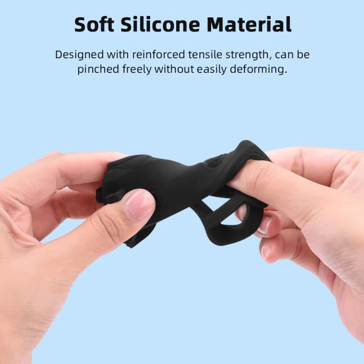 For DJI Osmo Action 3 / 4 / 5 Pro Flymile Silicone Cover Sport Camera Lens Drop Cases(Black) by Flymile