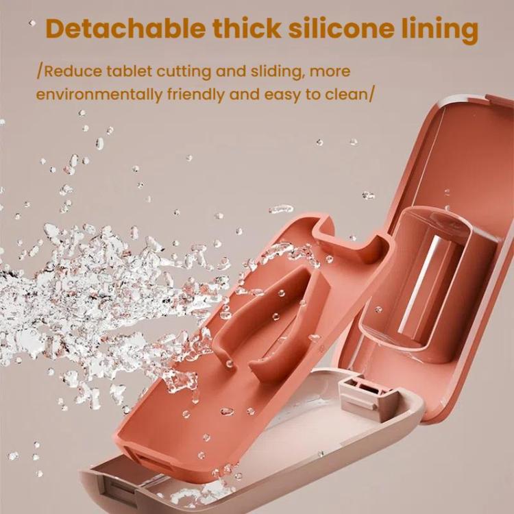 Lightweight Pill Cutter Box Portable Tablet Cutting Dispensing Pill Box(Matcha Green) by bashfashion