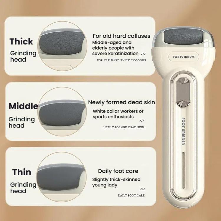 Electric Foot Grinder Dead Skin Callus Remover Foot Care Exfoliator Pedicure Device(Black) by bashfashion