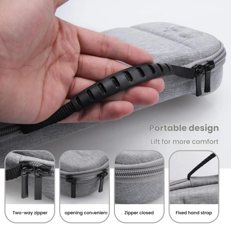 For Nintendo Switch 2 Game Console Storage Bag EVA Fabric Handbag(Silver Gray) by bashfashion