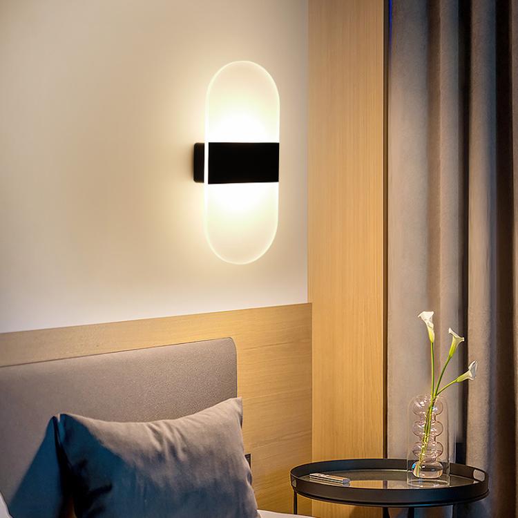 Magnetic Acrylic Smart Induction Night Light Rechargeable Wall Lamp Bedroom Bedside Lamp White Arc Warm Light by bashfashion
