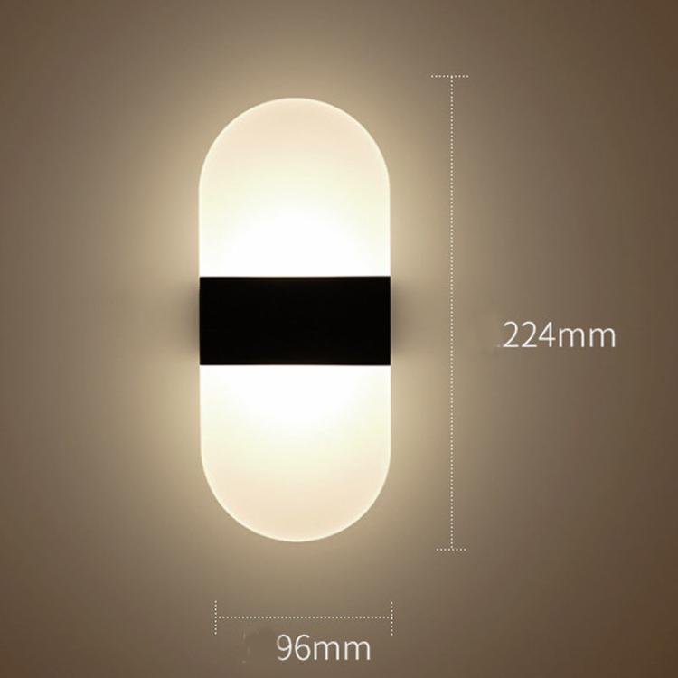 Magnetic Acrylic Smart Induction Night Light Rechargeable Wall Lamp Bedroom Bedside Lamp Black Rectangular White Light by bashfashion