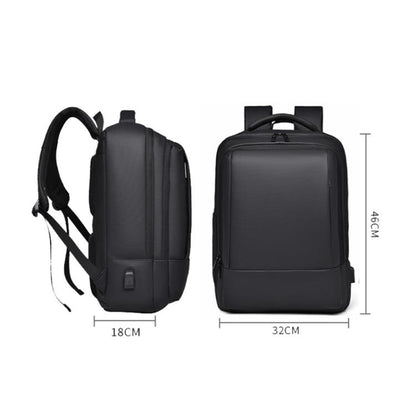 OUMANTU 2103 Large Capacity Multi-Compartment Waterproof Laptop Backpack With USB Port(Black) by OUMANTU