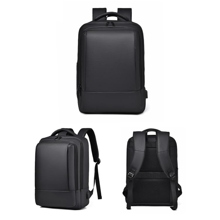 OUMANTU 2103 Large Capacity Multi-Compartment Waterproof Laptop Backpack With USB Port(Black) by OUMANTU