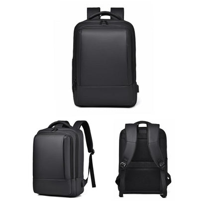 OUMANTU 2103 Large Capacity Multi-Compartment Waterproof Laptop Backpack With USB Port(Black) by OUMANTU