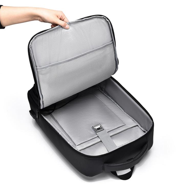 OUMANTU 2103 Large Capacity Multi-Compartment Waterproof Laptop Backpack With USB Port(Black) by OUMANTU