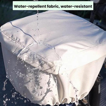 E-bike Basket Sunscreen Cover Hanging Bag Rainproof Cover Storage Bag(Beige) by bashfashion