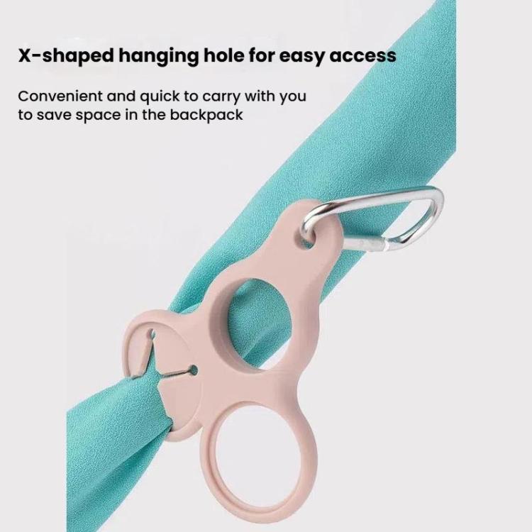 3pcs Outdoor Mountaineering Water Bottle Buckle 3-hole Silicone Towel Portable Holder(Green) by bashfashion