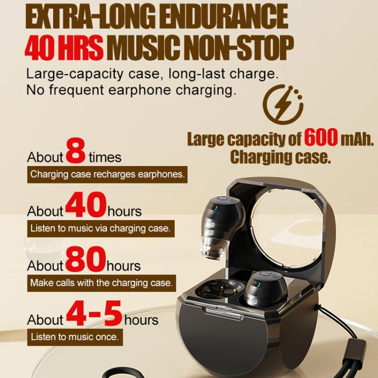 Smart ENC Noise Reduction Mini Bluetooth Earphones With Charging Compartment(Pink) by bashfashion