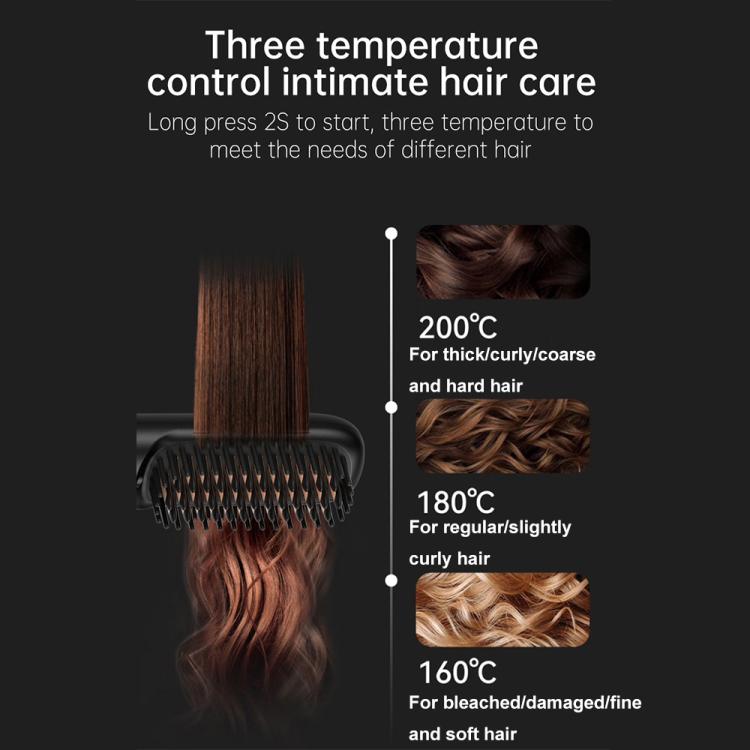 Negative Ion Hair Care Wireless Hair Straightener Portable Straight and Curly Hair Straightener(Black) by bashfashion