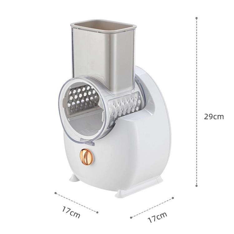 CY-661 3-in-1 Kitchen Multifunctional Roller Electric Vegetable Cutter, Spec: White EU Plug by bashfashion