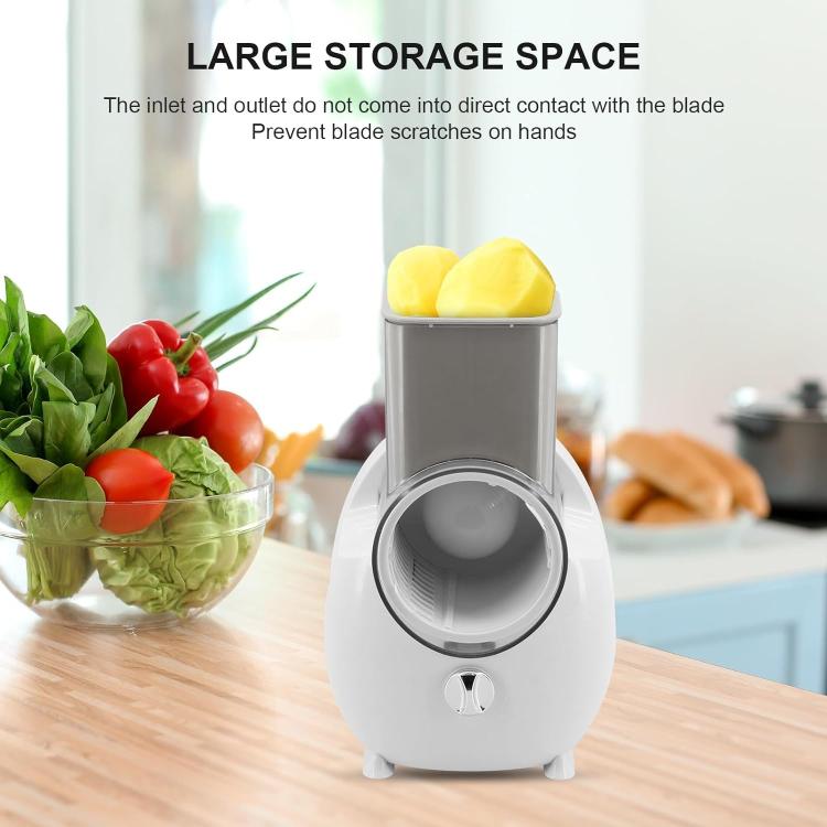 CY-661 3-in-1 Kitchen Multifunctional Roller Electric Vegetable Cutter, Spec: White EU Plug by bashfashion