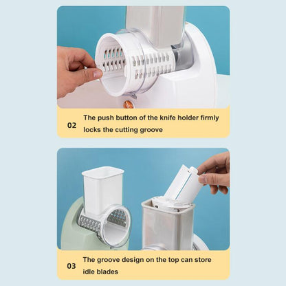 CY-661 3-in-1 Kitchen Multifunctional Roller Electric Vegetable Cutter, Spec: White UK Plug by bashfashion