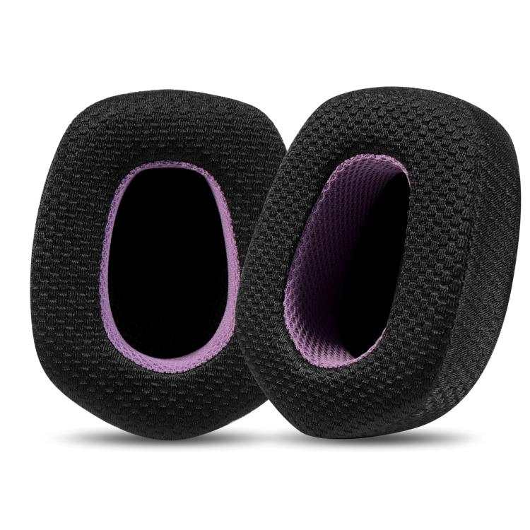 For Logitech G733 LIGHTSPEED Headset 1pair Ear Pads Sponge Soft Cushion, Color: Weaving Black Purple by bashfashion