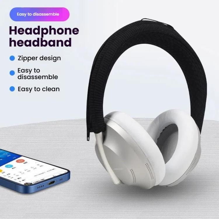 For BOSE NC700 Headphone Knitted Headbeam Cover Headband Protective Cushion(Gray) by bashfashion