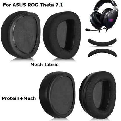 1pair Protein Mesh Earpads For ASUS ROG Theta 7.1 Headphone Accessories by bashfashion