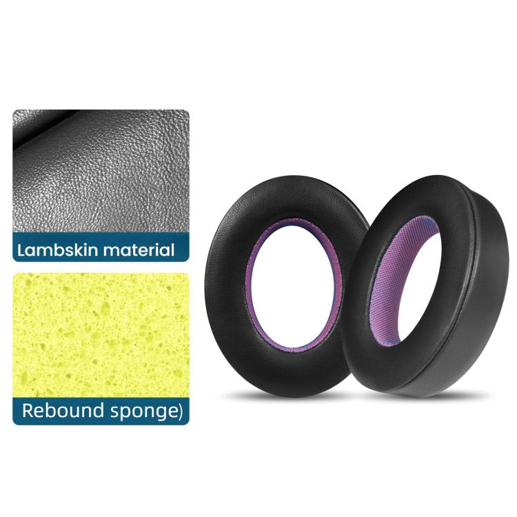 For Bose NC700 Headphone 1pair Lambskin Earpads Contrast Color Earmuffs Sponge Cover(Gray Purple) by bashfashion