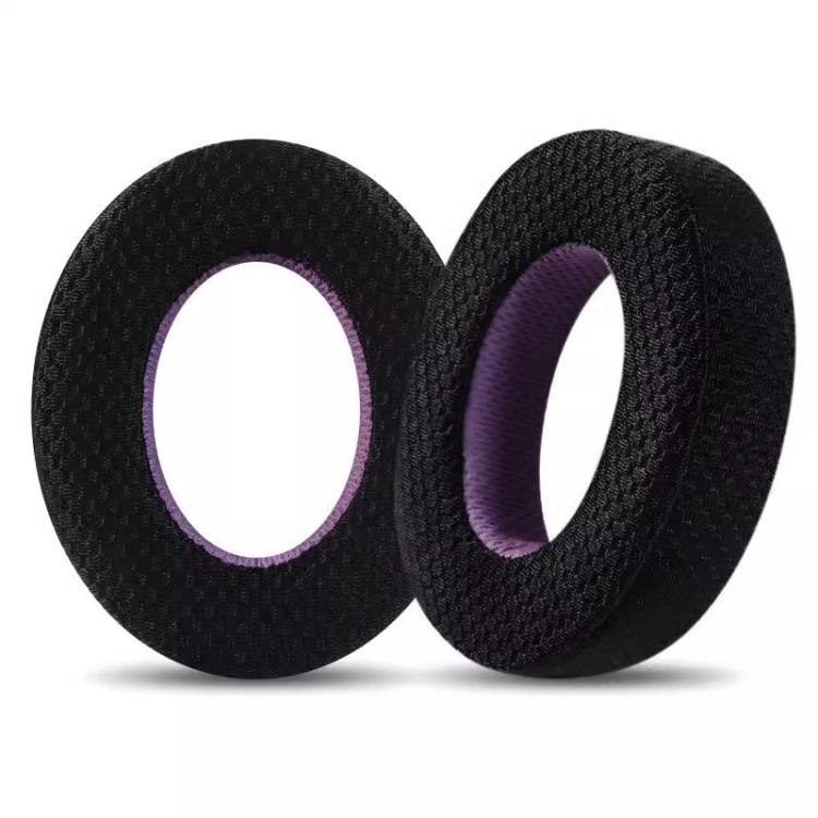 For Bose NC700 Headphone 1pair Ice Gel Ear Pads Earmuffs Protective Cover(Breathable Mesh Black Purple) by bashfashion