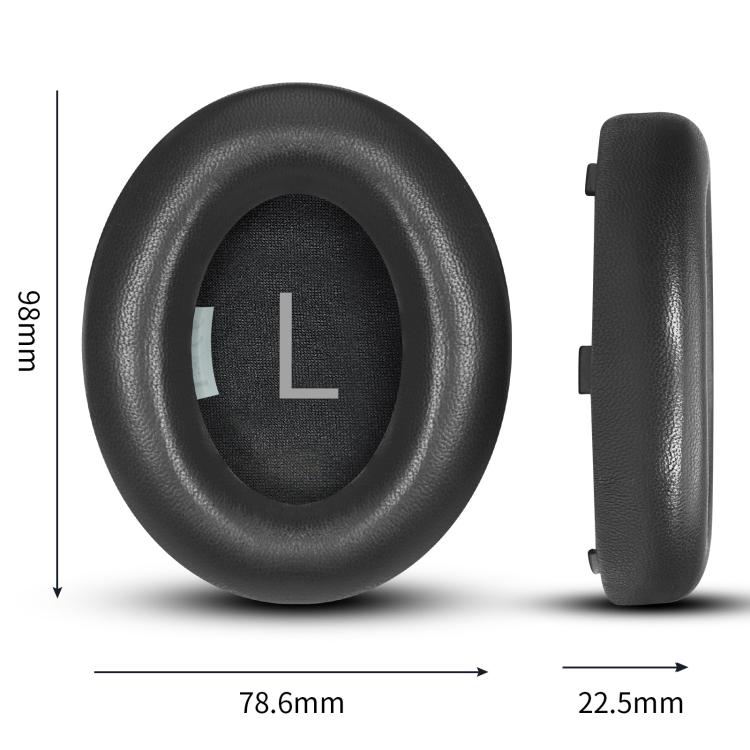 For Bose NC700 Headset 1pair Lambskin Earpads Sponge Cover Earmuffs(Black) by bashfashion
