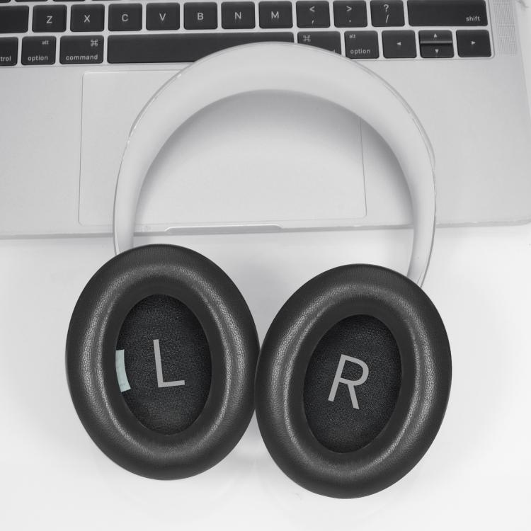 For Bose NC700 Headset 1pair Lambskin Earpads Sponge Cover Earmuffs(Black) by bashfashion