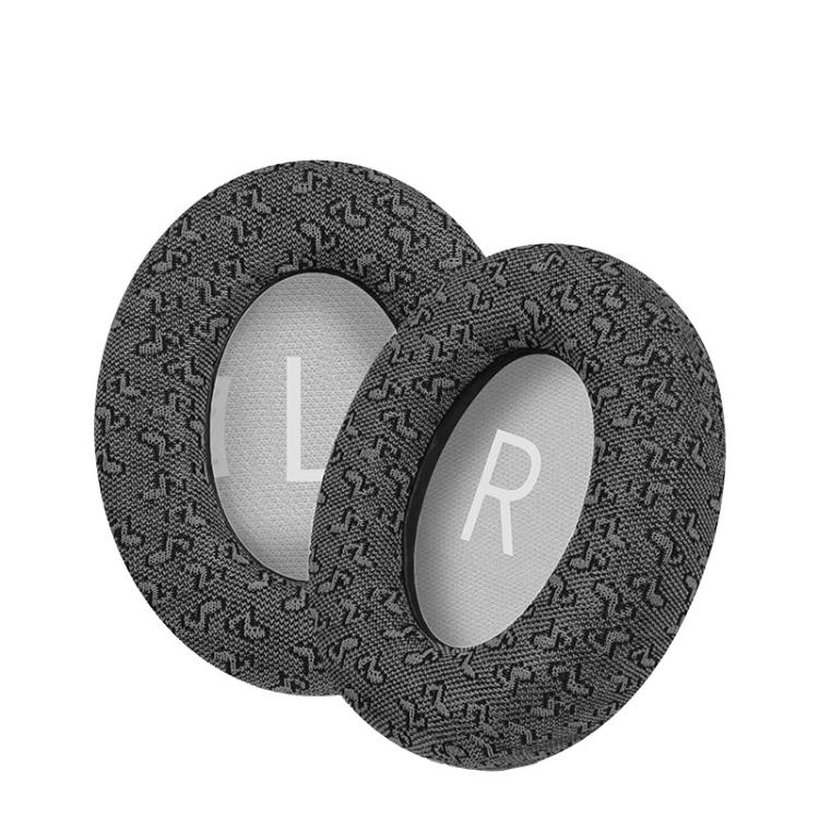 For BOSE NC700 Headphone 1pair Ear Pads Musical Note Design Cloth Ear Cushions(Gray) by bashfashion