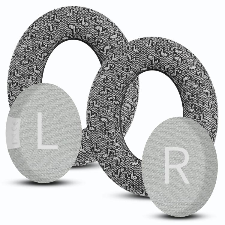 For BOSE NC700 Headphone 1pair Ear Pads Musical Note Design Cloth Ear Cushions(Gray) by bashfashion