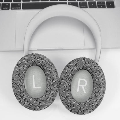 For BOSE NC700 Headphone 1pair Ear Pads Musical Note Design Cloth Ear Cushions(Gray) by bashfashion
