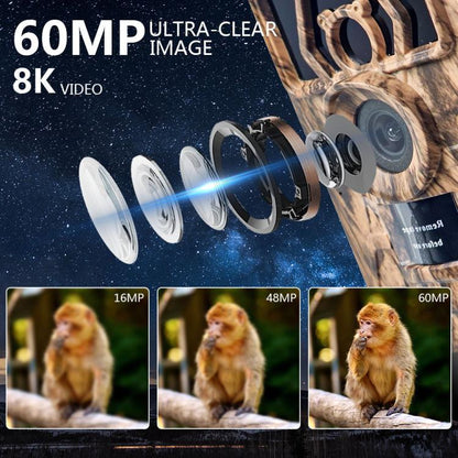 PR801W Ultra HD 8K Video 60MP Photo APP WIFI Outdoor Hunting Camera by bashfashion