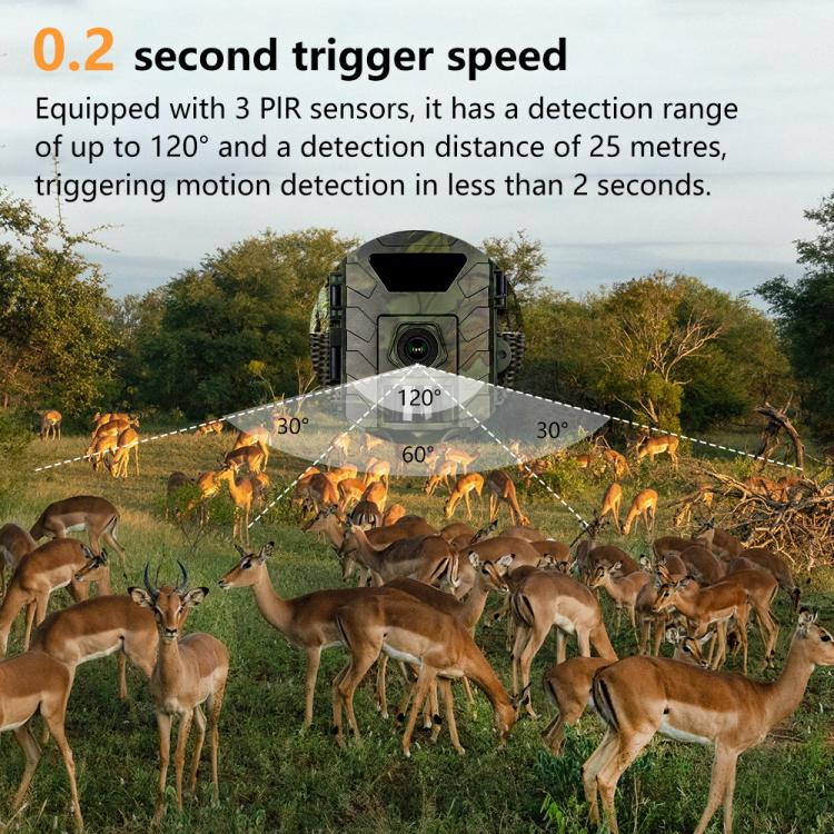 PR803W Ultra-clear 8K Video 60MP Photo Wifi Hunting Camera by bashfashion