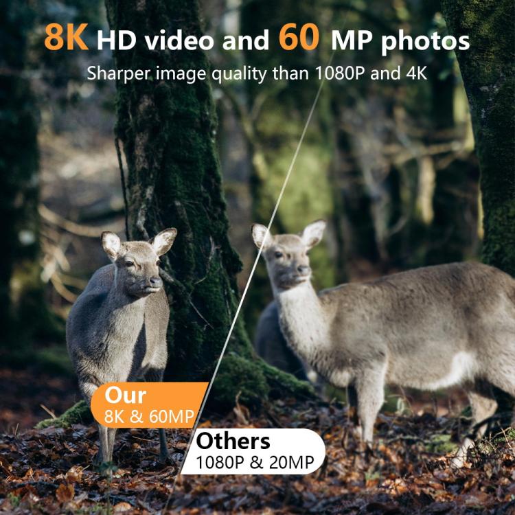 PR803W Ultra-clear 8K Video 60MP Photo Wifi Hunting Camera by bashfashion