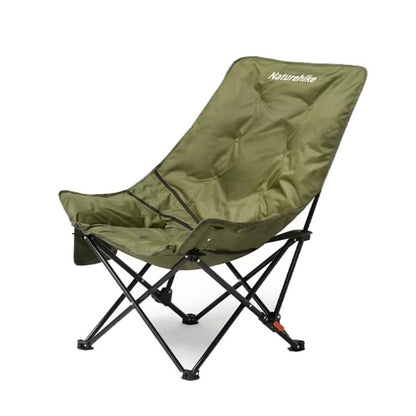 Naturehike Outdoor Folding High Back Moon Lounge Chair Camping Backrest Chair(Green) by Naturehike