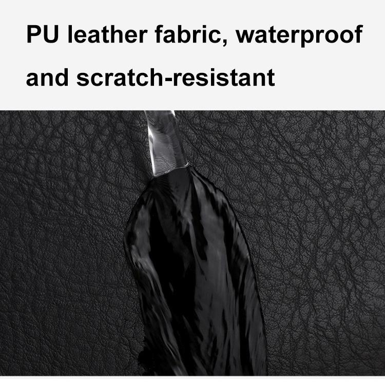 OUMANTU 975 PU Leather Large-capacity Travel Laptop Backpack Casual Schoolbag(Black) by OUMANTU