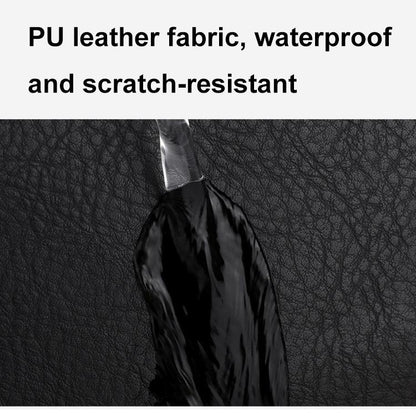 OUMANTU 975 PU Leather Large-capacity Travel Laptop Backpack Casual Schoolbag(Black) by OUMANTU