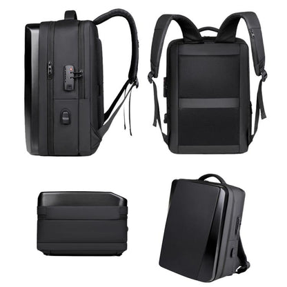 OUMANTU 966 Large-Capacity Waterproof Three-Dimensional Password Lock Laptop Backpack(Black) by OUMANTU