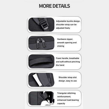 OUMANTU 966 Large-Capacity Waterproof Three-Dimensional Password Lock Laptop Backpack(Black) by OUMANTU