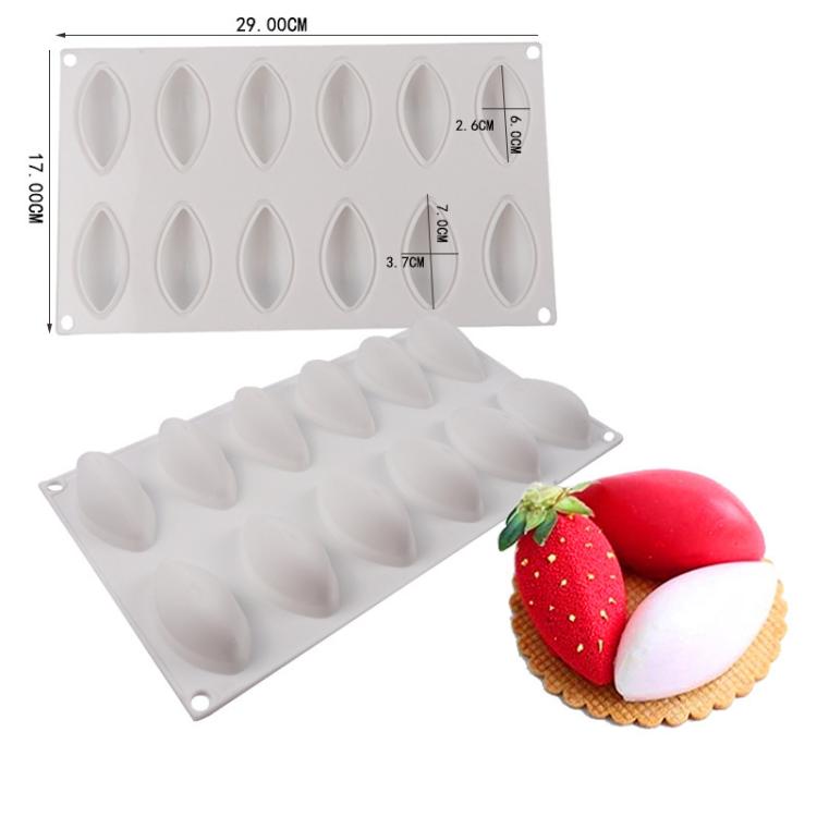 12-Cavity Mango Jelly Mousse Cake & Ice Cream Silicone Mold For DIY Chocolate And Fondant by bashfashion