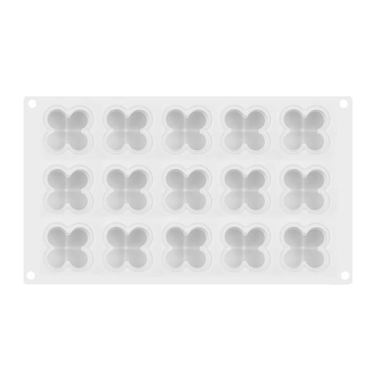 15-Cavity Magic Cube Silicone Mousse Cake Mold Fondant Candle Mold(White) by bashfashion