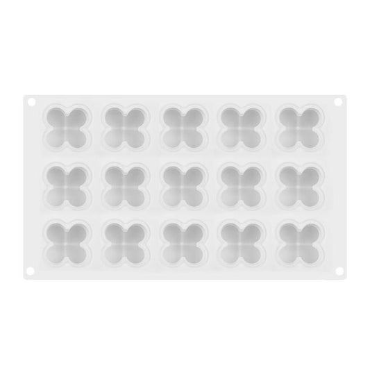 15-Cavity Magic Cube Silicone Mousse Cake Mold Fondant Candle Mold(White) by bashfashion