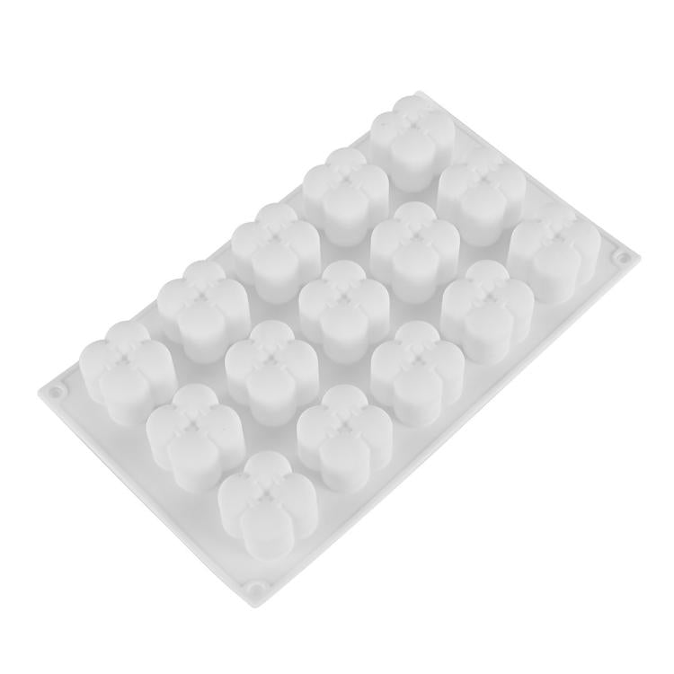 15-Cavity Magic Cube Silicone Mousse Cake Mold Fondant Candle Mold(White) by bashfashion
