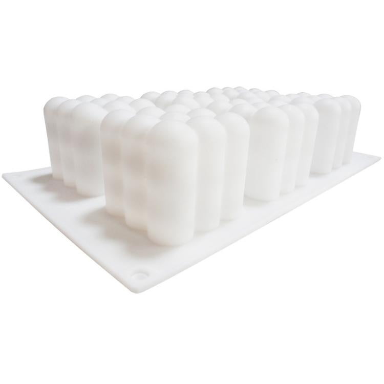 6-Cavity 3D Magic Cube Silicone Mousse Cake Mold Fondant Candle Mold(White) by bashfashion