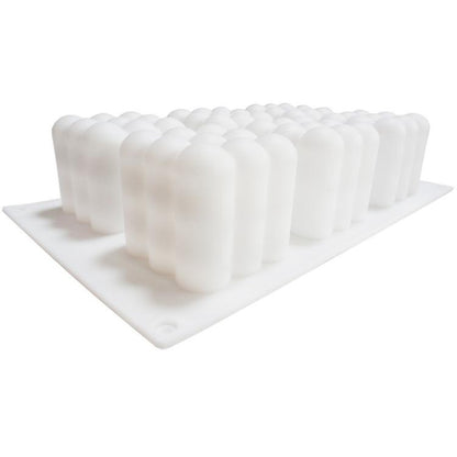 6-Cavity 3D Magic Cube Silicone Mousse Cake Mold Fondant Candle Mold(White) by bashfashion