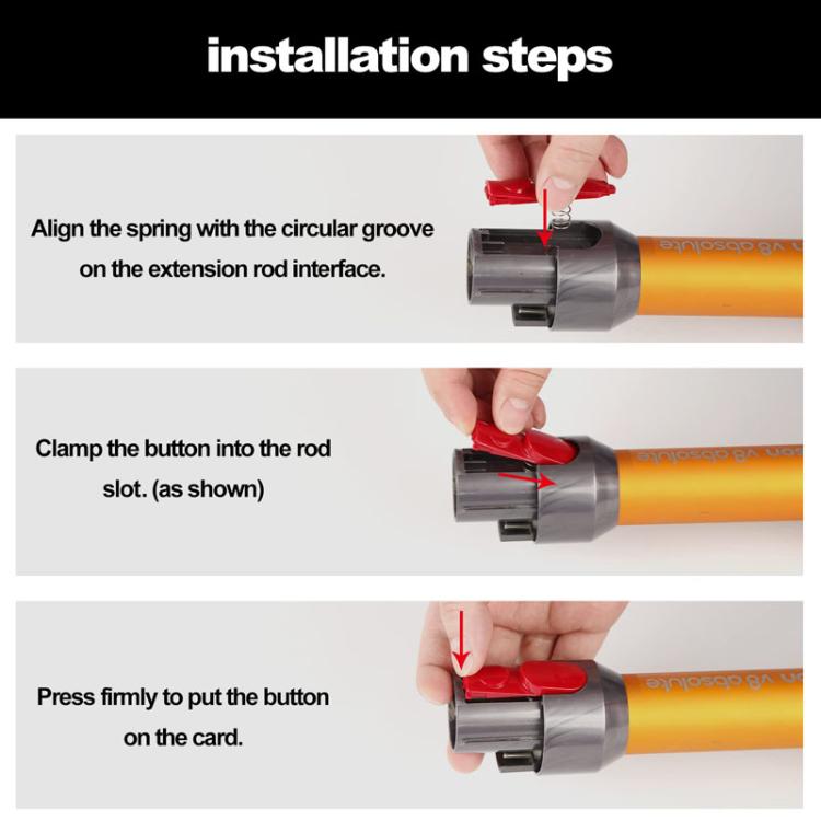 For Dyson Vacuum Cleaners Switch Button Snap Repair Parts With Box, Style: Long Button by bashfashion