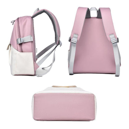 OUMANTU 2306 Large-capacity Splash-proof Leisure Backpack Outing Schoolbag(Pink) by OUMANTU