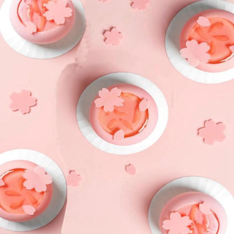 6-Cavity Round Concave Flower Pots Mousse Mold Silicone Dessert Cake Mold by bashfashion