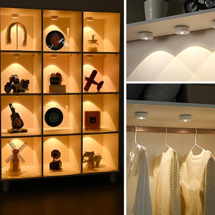 RGB Magnetic Puck Light Rechargeable LED Under Cabinet Light With Remote Control by bashfashion